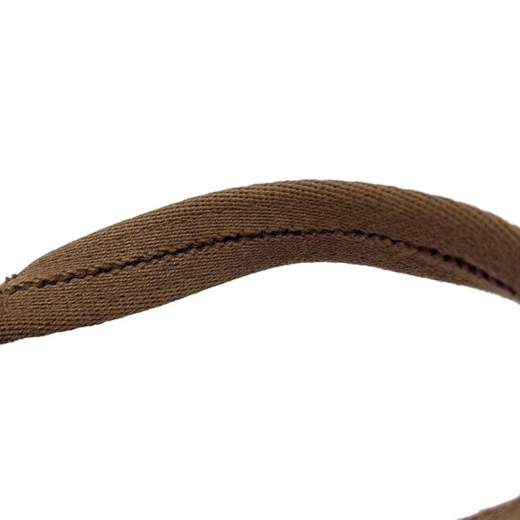 Auth HERMES Saxo MM - Cream Dark Brown Canvas None Handbag - Picture 6 of 8